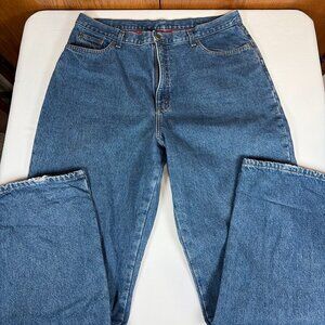 L. L. Bean Fleece Lined Double L Relaxed Fit Jeans Women's 20T Blue 100% Cotton